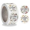 2000 Pieces Thanksgiving Decorative Stickers 1" Round Kraft Fall