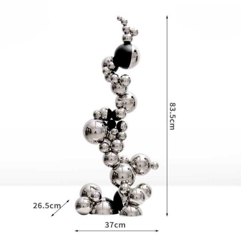 Stainless Steel Sculptures Large Floor Decoration Accessories Sculpture Nordic Home Decor Art Ornaments Luxury Bedroom Model