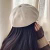 Breathable Winter Beret Hat Windproof Octagonal Hat Vintage Newsboy Cap  Women