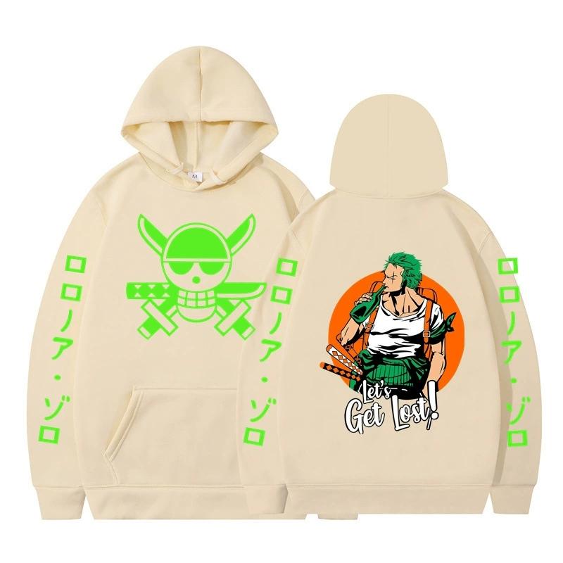 Anime ONE PIECE Men Women Hoodies Autumn Casual Pullover Roronoa Zoro Hoodie Fashion Hip Hop Sweatshirt Clothes