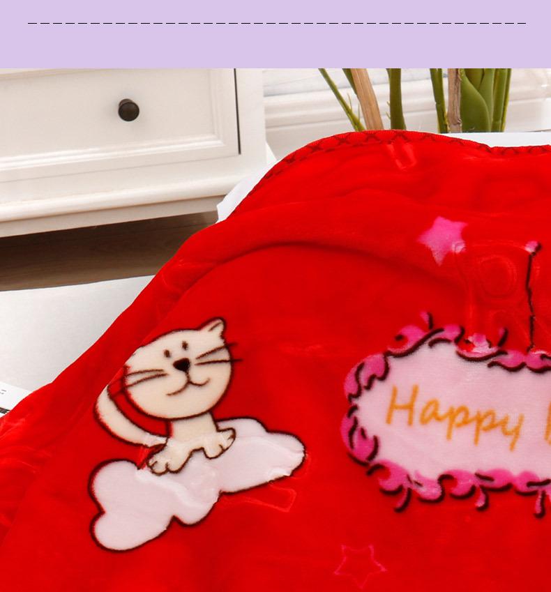 Cartoon Baby Double Layer Cloud Blanket for Newborns - Spring/Autumn Photography Blanket