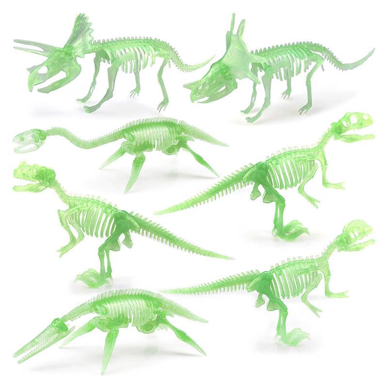 Detailed 12-model Dinosaur Skeleton Set Ideal For Kids Educational Play And Collecting