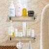 Shower Caddy Bathroom Shelves Corner 2 Pack Bathroom Organizers and Storage with 4 Hooks Bathroom shelves Suction Cup Shower Caddy for Bathroom, Dorm