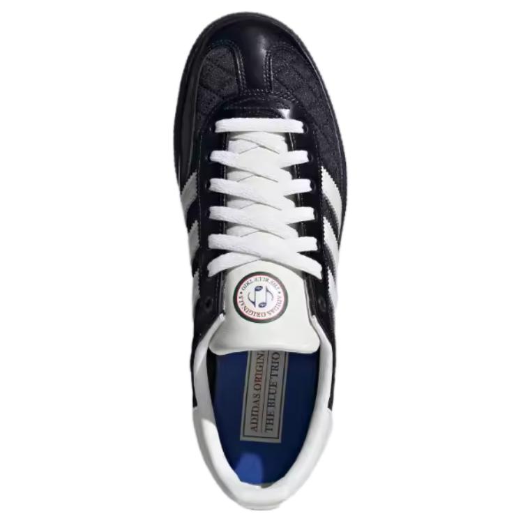 The Blue Trio X Adidas Handball Spezial Black White Unisex Sneakers Core-Black Core-White Gold-Metallic JP5669