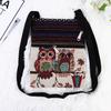 [iplusmile] Owl Print Crossbody BagShoulder Bag for Women, Owl Print Canvas PochetteSmartphone Pouch, Lightweight Mini BagSacocheShoulder Bag with
