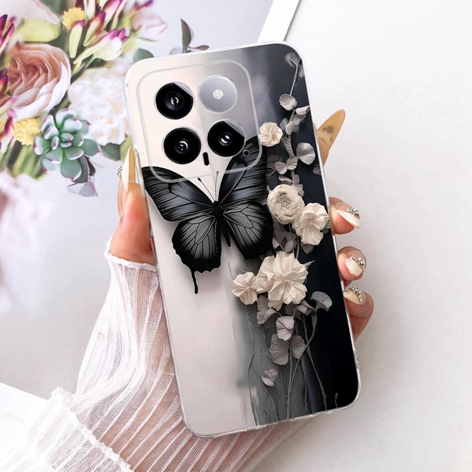 For Xiaomi Mi 14 Pro Case Cute Lion Fashion Painted Cover Soft Silicone Slim Phone Case For Xiaomi 14 Pro Mi14 Pro Fundas Bumper