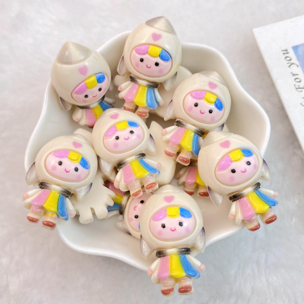 8Pcs New Cute Cartoon Animal Little Girl Series Flat Back Ornament Jewelry Bows Accessories
