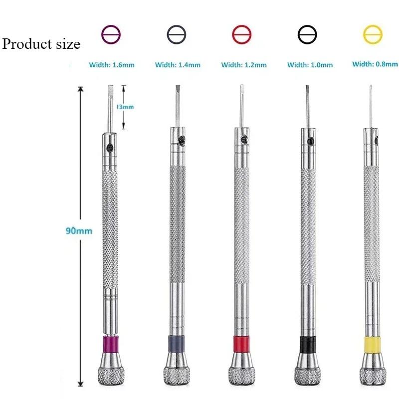 0.8-1.6mm Steel Screwdriver for Watch Repairing Portable Watch Tools Band Removal with Mini Link Pins Watchmaker Tools
