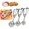 3Pcs/Set Mash Ice Cream Scoop Stainless Steel Ice Ball Digger Watermelon Ball Scoop  Dough