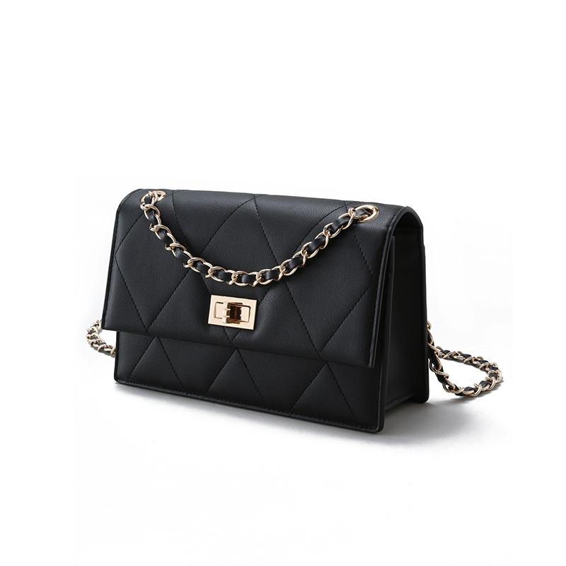 New Leather Niche Retro High-end Diamond Chain Underarm Bag Shoulder Messenger Bag Bag