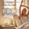 Blonbar Réveil Lumineux - Lampe Imitant Lever du Soleil, 3 Luminosités, 10 Sons Naturels, Port USB, Veilleuse Chambre