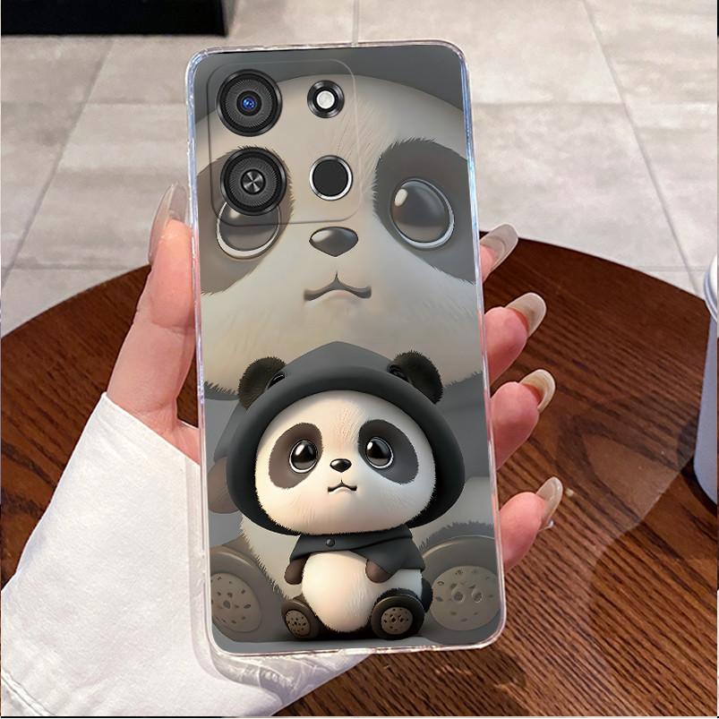 For Itel A05s A663LC Case Clear Luxury Cute Love Rabbit Funny Cartoon Pattern TPU Soft Silicone Phone Case Itel A05s Back Cover
