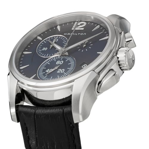 HAMILTON Men's JAZZMASTER Watch H32612741, Quartz Movement, 10 ATM Water Resistance, Sapphire Crystal, Blue Dial, Stainless Steel