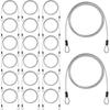 2026 New 20 Pack Cable Locks, 4.9ft X 3mm Steel Security Cable Lock with Double Loops Luggage for U Lock Padlock and Outdoor Use