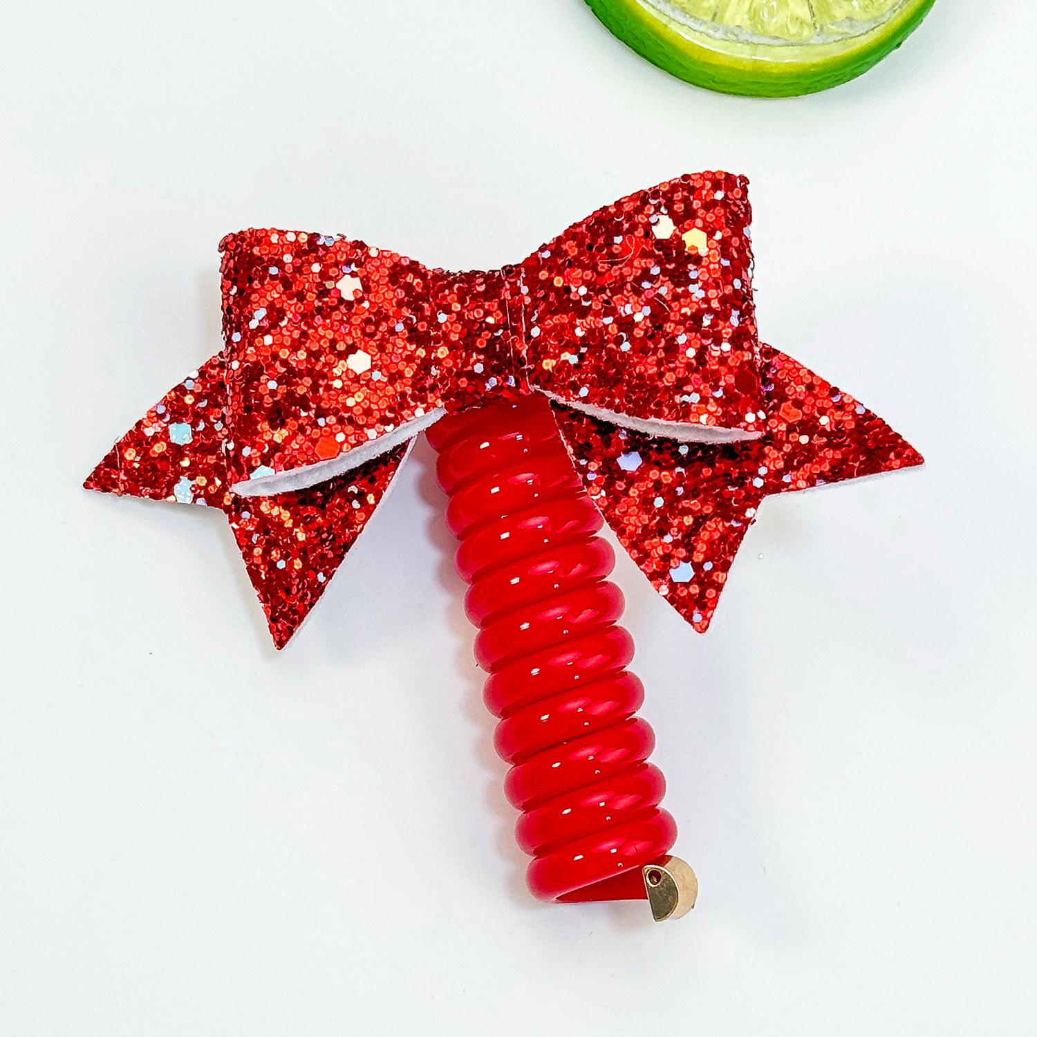 

Блестящие банты для волос Эластичная резинка для волос Милые девочки Телефонный провод Эластичная резинка для детей Скранчи Повязки на голову Головные уборы