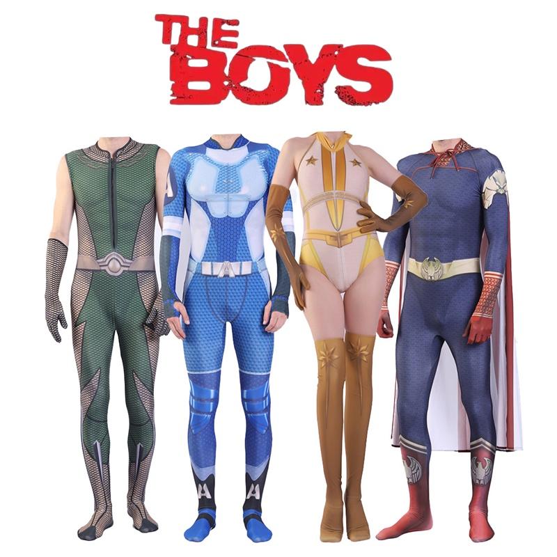 Boys Cosplay The Costumes Adults Kids Homelander Atrain Starlight Halloween