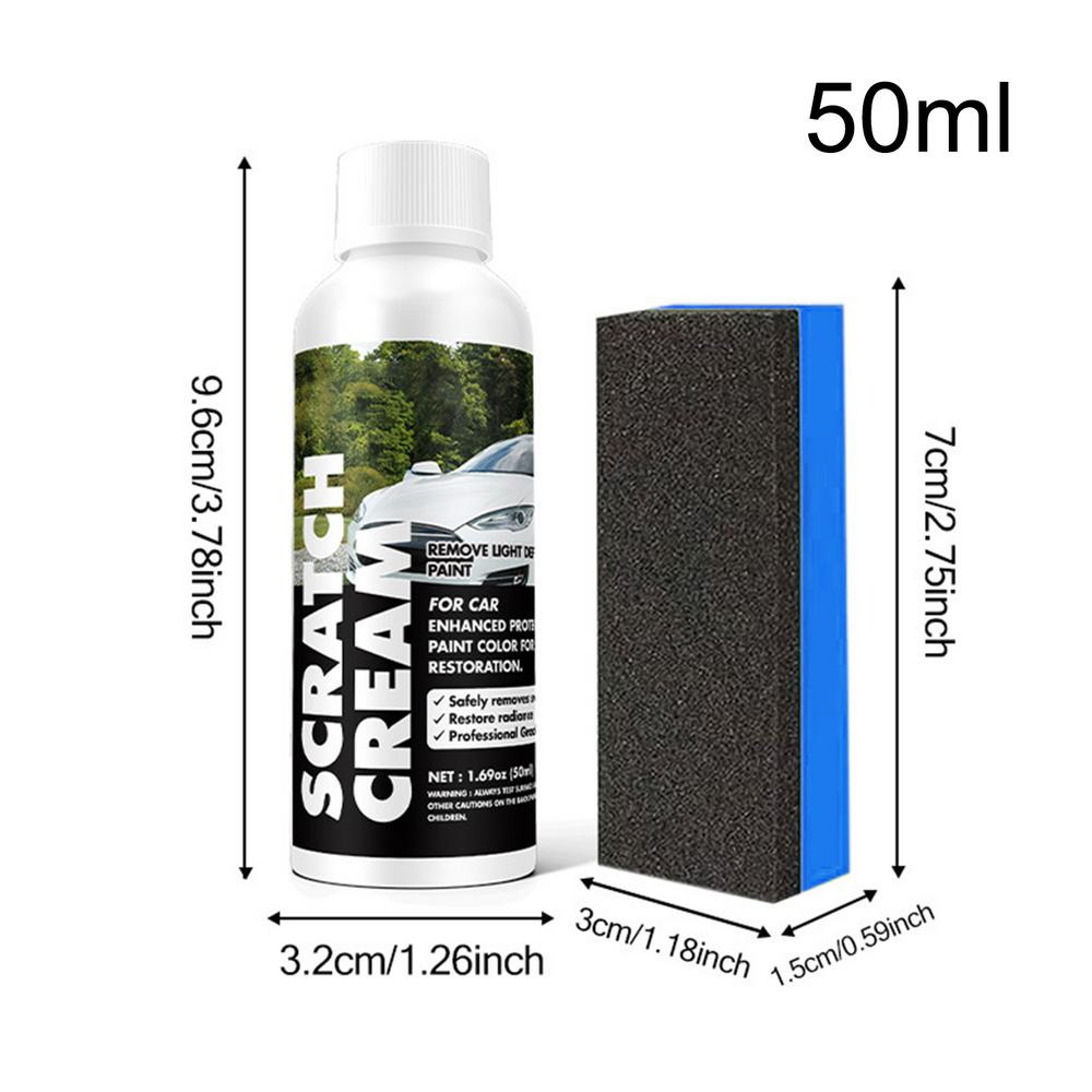 

Car Scratches Remover Car Scratch Eraser Car Remove Scratch Cream Car Scratch Eraser With Sponge 50ml Effective For Cars Trucks