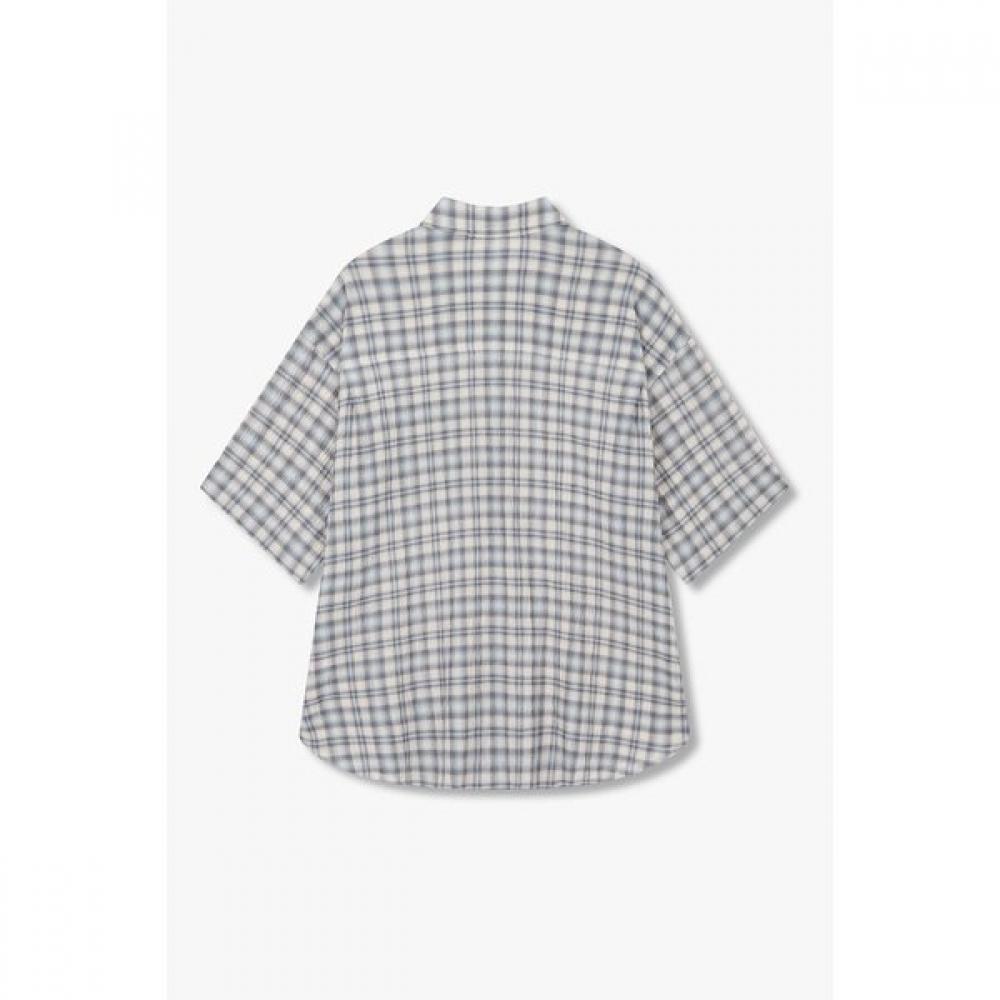 Studio Tomboy Oversized Check Short Sleeve Shirt 9176221989ar