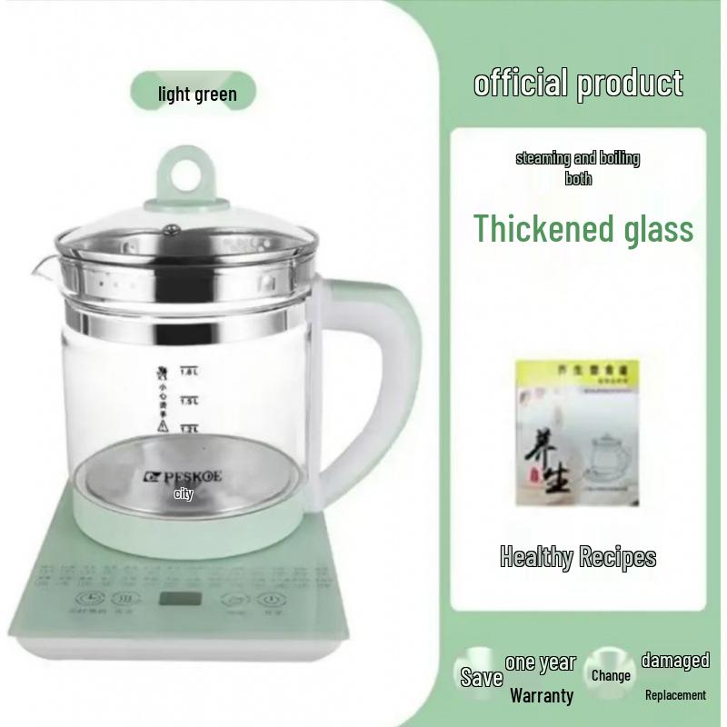 Hemisphere Health Multifunctional Automatic Glass Tea & Water Kettle - High Temperature Resistant, Thickened for Tea & Medicine Boiling.