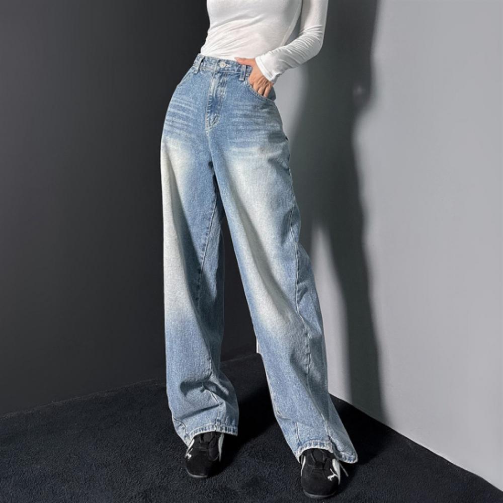 New ArrivalS Open Run Women S looSe Fit Wide Cut diStreSSed jeanS