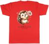 Personalised Hedgehog Daisy Flower Mens TShirt Forest Animal Floral Tee Gift