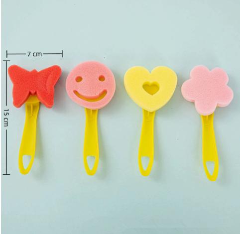 Multi-sized Painting Sponge Brushes, Round Mushroom-shaped Stamps and Sponge Rods, Suitable for Graffiti and Painting Tools.