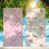 Floral Bow Flower pink Towel Quick Drying Beach Towels Are Suitable For Swimming Pools Camping Yoga And The Gym