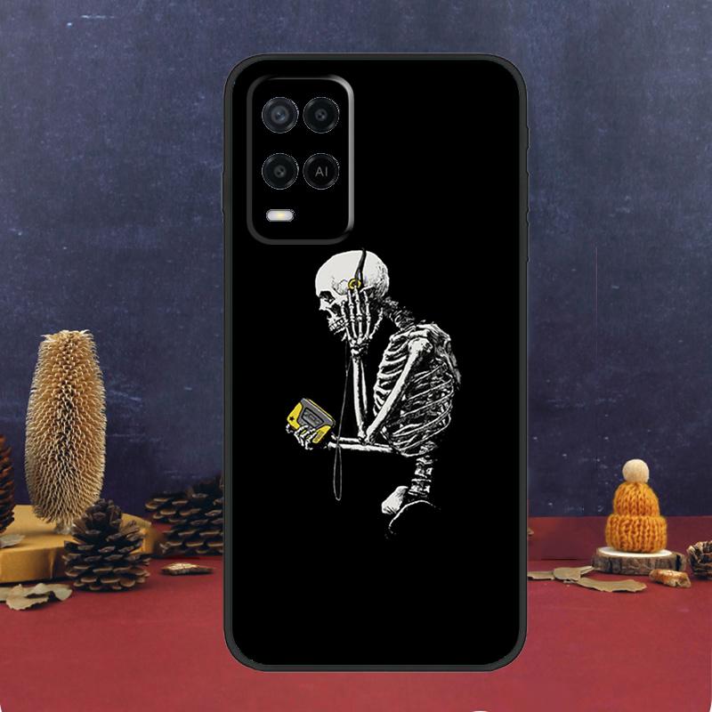 Aesthetics Skeleton Case For Oppo A94 A74 A54 A15 A17 A57 A6 A5 Pro A16 A76 A96 A40 A60 A80 A18 A38 A58 A78 A98