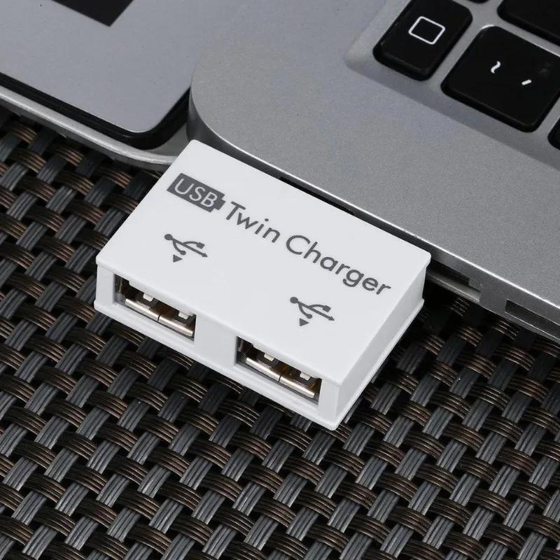 1pc 2.0 USB Splitter 1 Male to 2 Port Female USB Hub Adapter Converter for Phone  Laptop PC Computer Charging Accessories