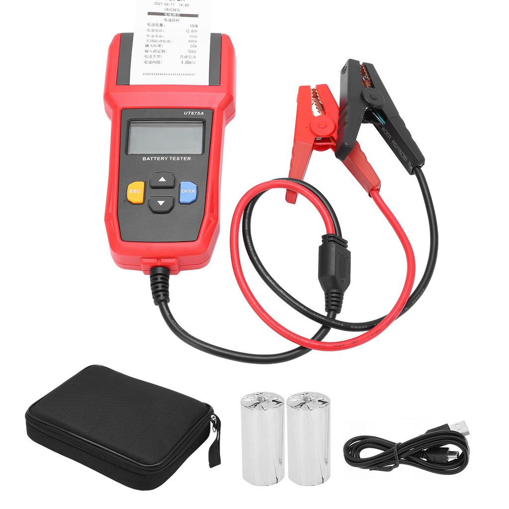 UT675A Car Battery Tester Digital Battery Indicator with Print Function and Ripple Test for Car s Battery Testing