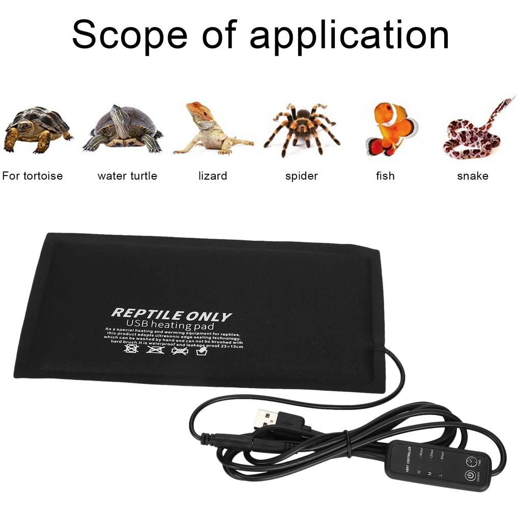 Reptiles Heating Pad Small Animals USB Temperature Control Heating Mat for Turtles