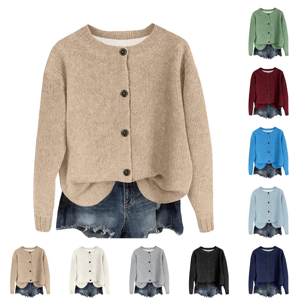 Women's Vintage Knit Button Cardigan Jacket