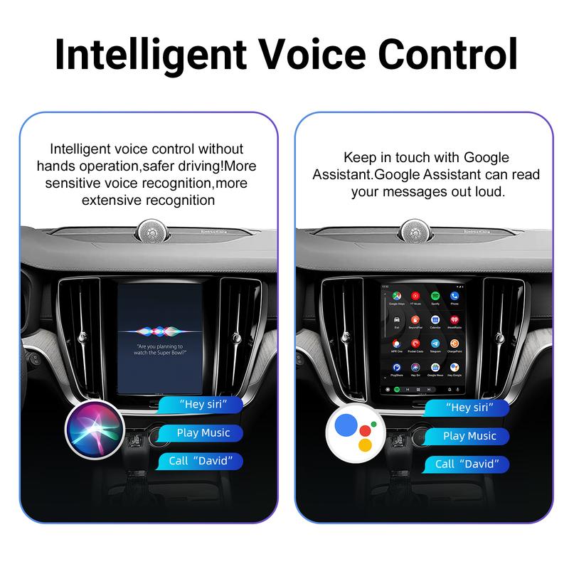 Wireless CarPlay Android Auto Decoder Retrofit Kit for Volvo V60 V90 S60 XC40 XC60 XC90 S90 2017-2022 Models Full Screen Upgrade