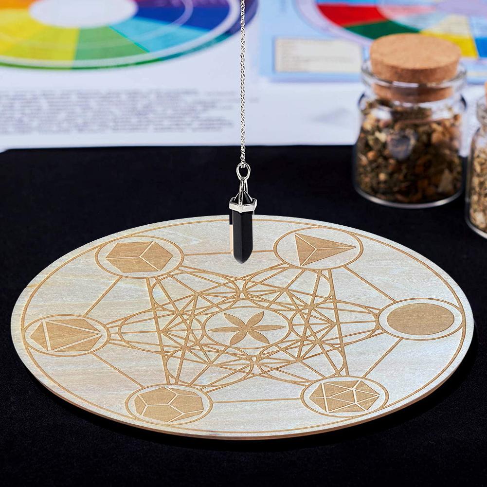1pc Flower of Life Basswood Coaster Placemats Laser Cut Non-slip Carved Coaster Wood Round Cup Pad Table Mat Art Home Decor
