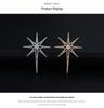 Unisex Zircon-Inlaid Eight-Pointed Star Cross Lapel Pin Corsage