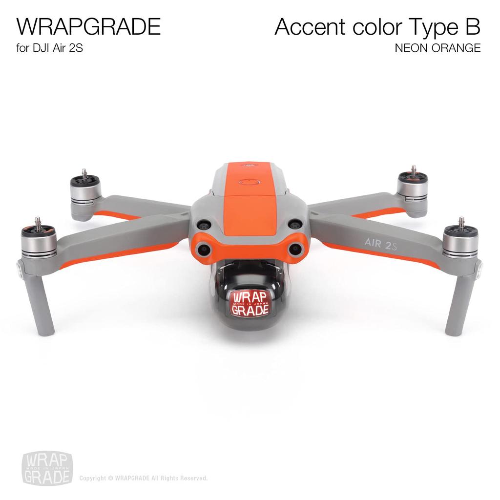 WRAPGRADE Kůže pro DJI Air 2S, Akcentová barva B (Neonově oranžová)