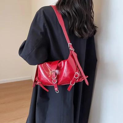Bolsas Femininas Moda Outono Simplicidade Senso Avançado Bolsa de Ombro Liso Versátil Bolsa de Mão