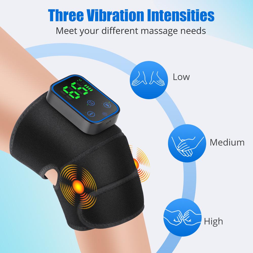 Portable Wireless Hot Compress Vibration Knee Massager with APP Control Knee Shoulder Elbow 3-in-1 Relieve Joint Pain and Pressure