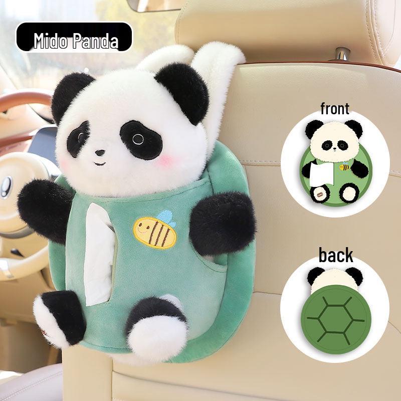 Creative Cartoon Car Plush Tissue Box - Hanging or Armrest Style