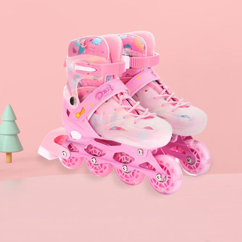 Jingxin Kids' Professional Adjustable Full Flash Inline Skates