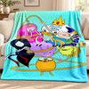 Adventure Time Blanket Flannel Blanket Soft Cozy Plush Throw for Sofa Bed Lightweight Home Decoration Outdoor Camping