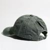 Solid color ponytail baseball cap with curved brim duckbill cap for spring and summer women's outdoor sports sun hat