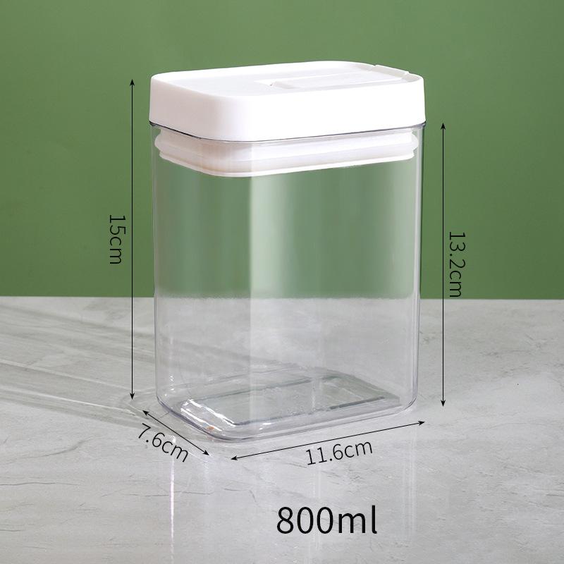 Airtight Jar Clear Plastic Household Kitchen Food Grade Nuts Oats and Spices Storage Jar Grain Storage Box