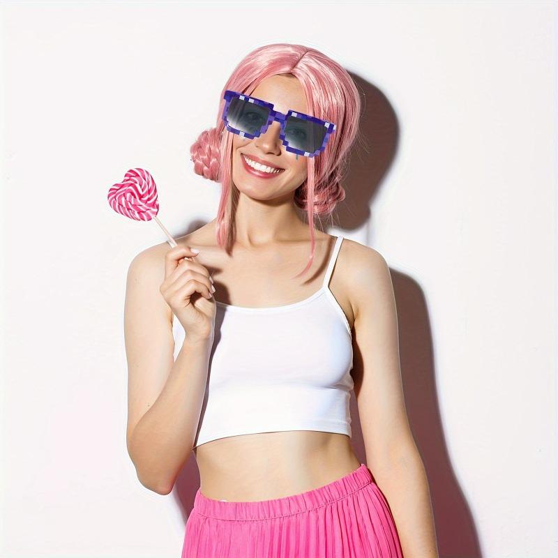 18 PCS Pixel Gaming Glasses with Vibrant Colors and Durable Plastic Are Perfect for Adult Gamers' Birthday Parties and Gifts