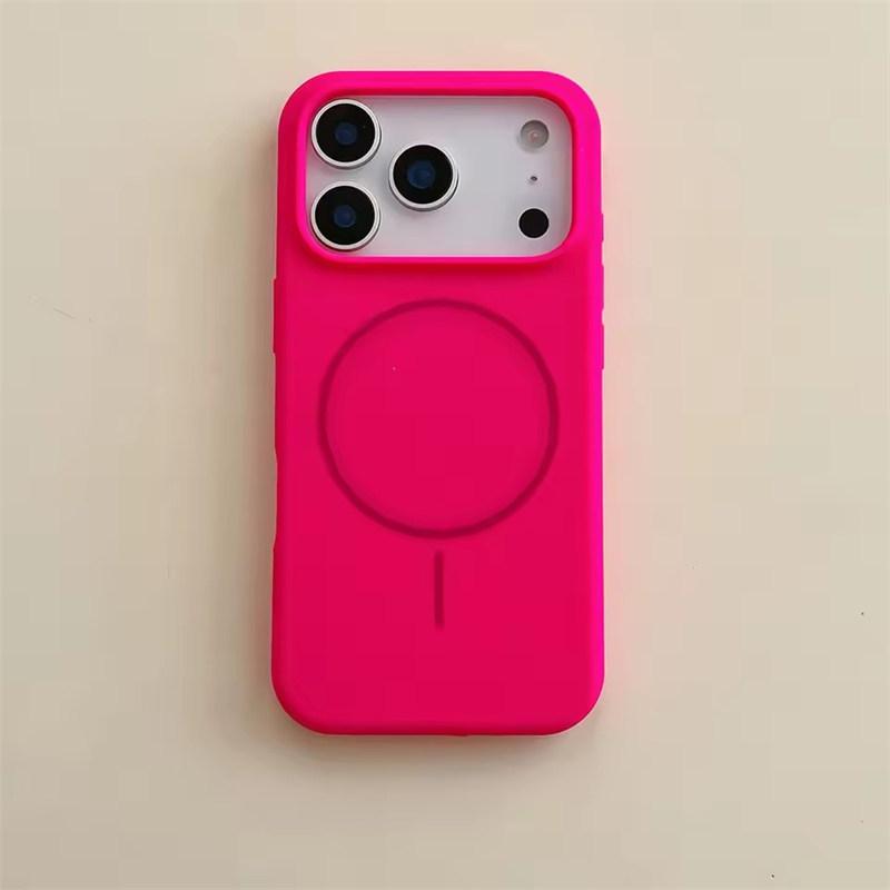 Liquid Silicone Matte Solid Case for iPhone 17 Air 16 15 14 Plus 13 12 Pro Max for Magsafe Wireless Charging Shockproof Cover