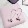 Best Selling Wild Fashion Simple Pearl Bean Earrings Women Girls Earrings Jewelry Crystal Earrings Brincos