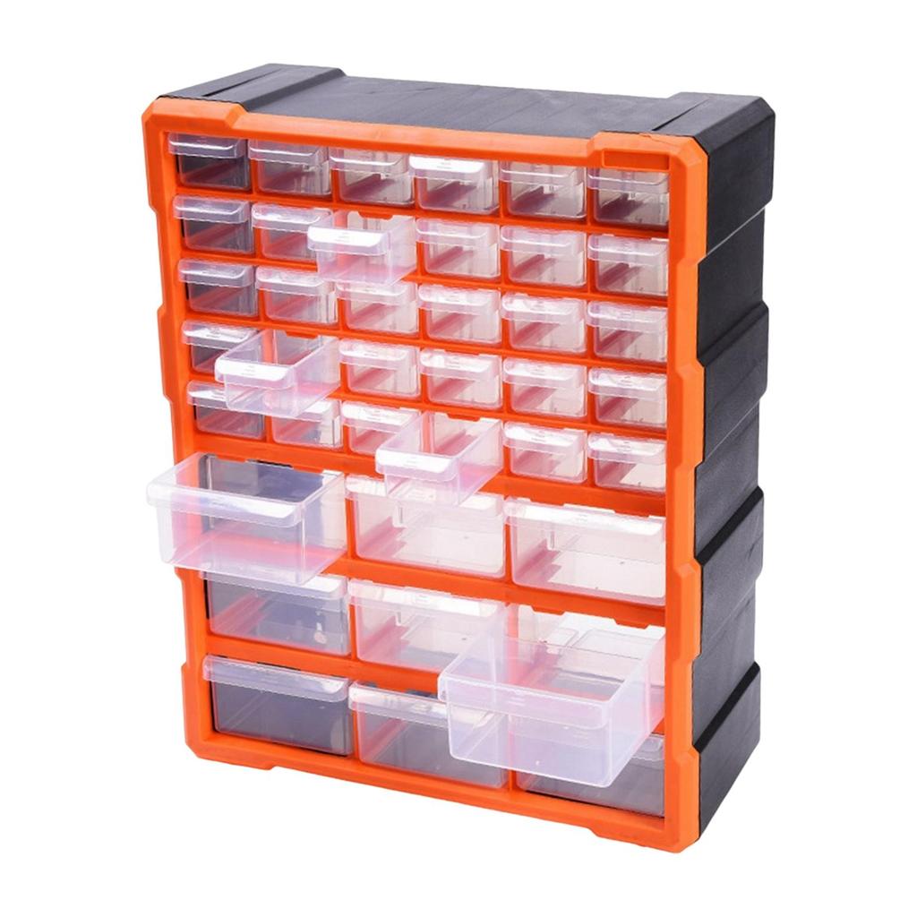 PP Hardware Storage Drawers ,39 Grids Blocks for Hardware, , Crafts, Beads, or Tools Convenient Wall