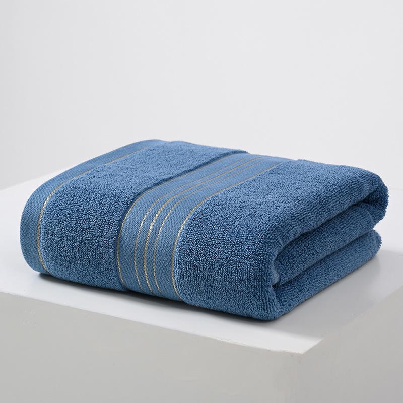 Premium Large Class A Pure Cotton Bath Towel 70x140cm, Thickened with Polyester-Cotton LOGO, Ideal for Beach or Gift, Supermarket Class B