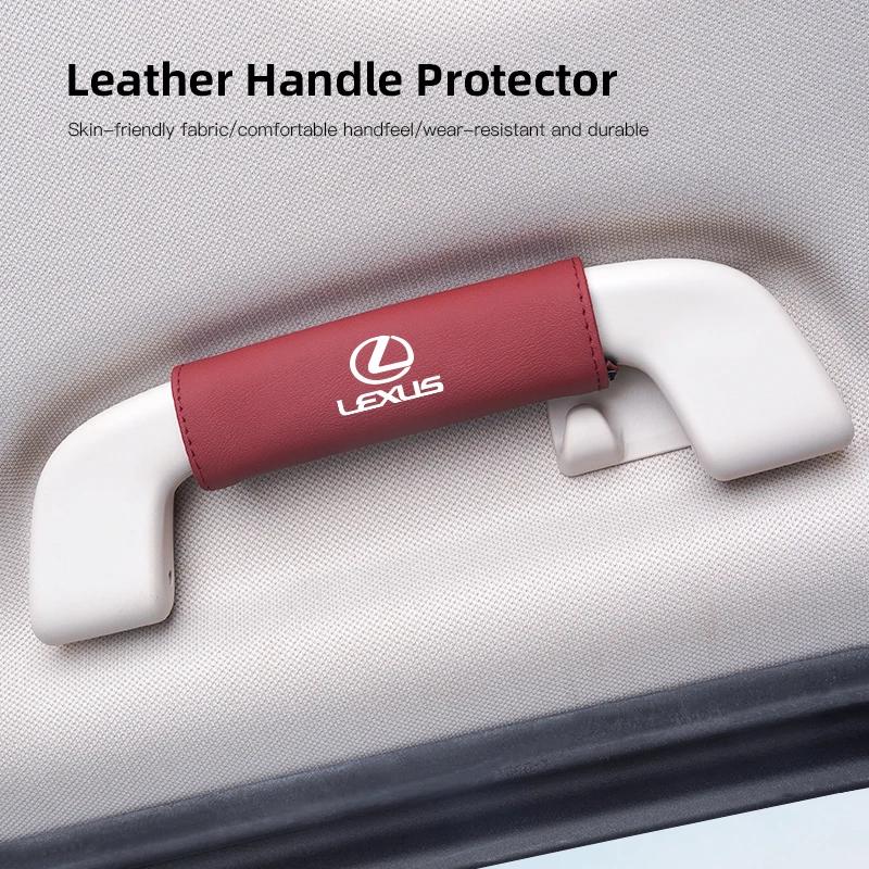 

2026 Hot Interior Stickers Car Roof Armrest Handle Leather Protection Cover For Lexus RX330 IS250 Ct200h ES300h RX350 IS300h NX3