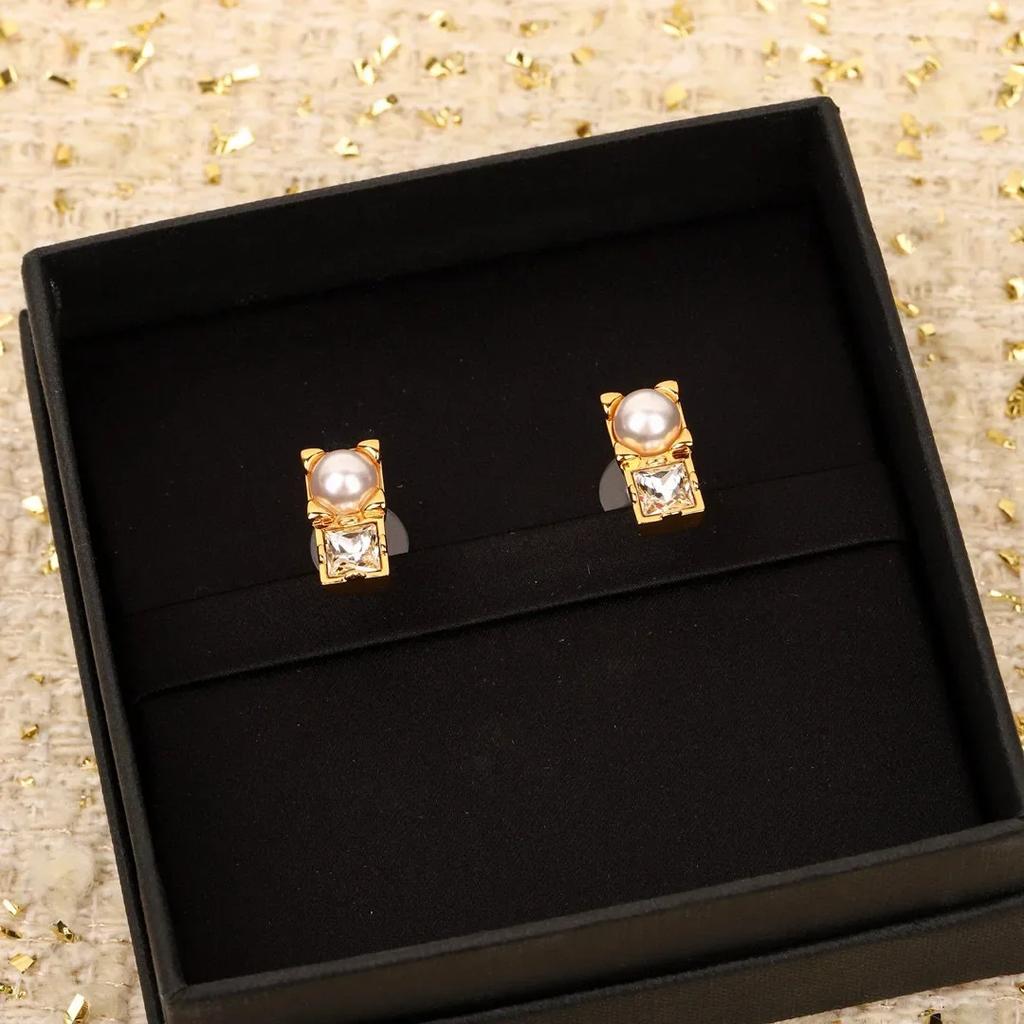Musla Hot Sale Vintage Earrings for Women Luxury Jewelry Fashion Pearl Designer Eardrop Pure 925 Sliver Lady Party Stud Earrings